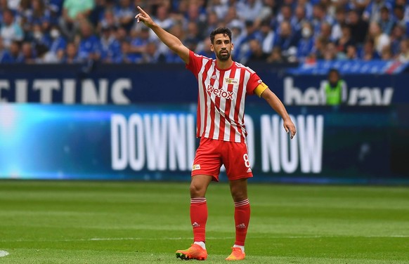 GELSENKIRCHEN, GERMANY - AUGUST 27, 2022: Rani Khedira. The football match of Bundesliga FC Schalke 04 vs Union Berlin PUBLICATIONxNOTxINxRUS Copyright: xVITALIIxKLIUIEVx