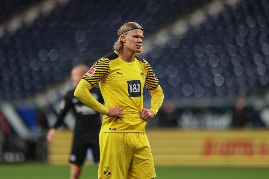 08.01.2022, Fussball, Saison 2021/2022, 1. Bundesliga, 18. Spieltag, Eintracht Frankfurt - Borussia Dortmund, Erling Haaland (Borussia Dortmund) Foto: Dennis Ewert/RHR-FOTO