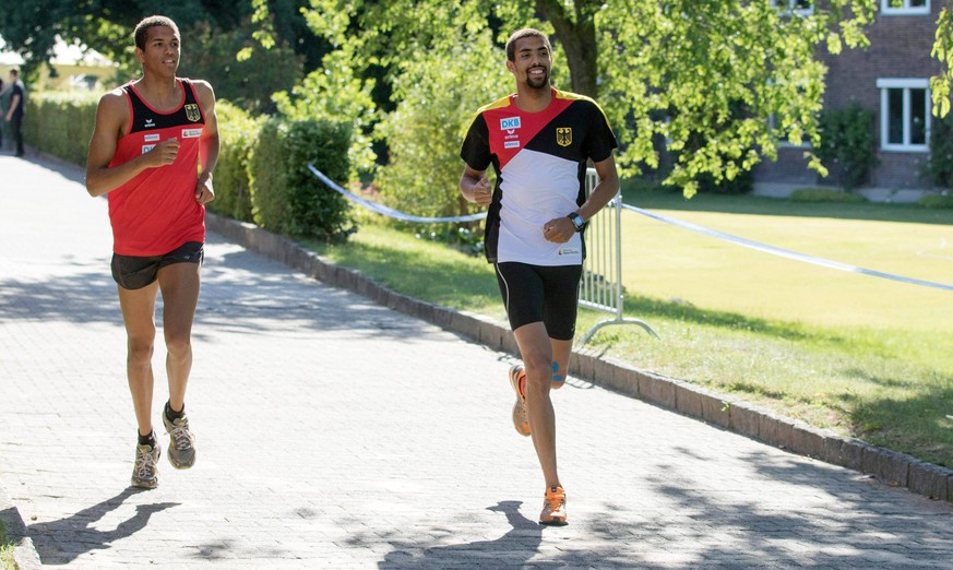 Berlin WM im Modernen Fuenfkampf 2015, Berlin, Olympiapark, Vorkampf, 01.07.2015, Marvin und Patrick Dogue, Verein Potsdam, , Copyright: Kleindl/Eibner-Pressefoto EP_JKL
Berlin World Cup in modern ...