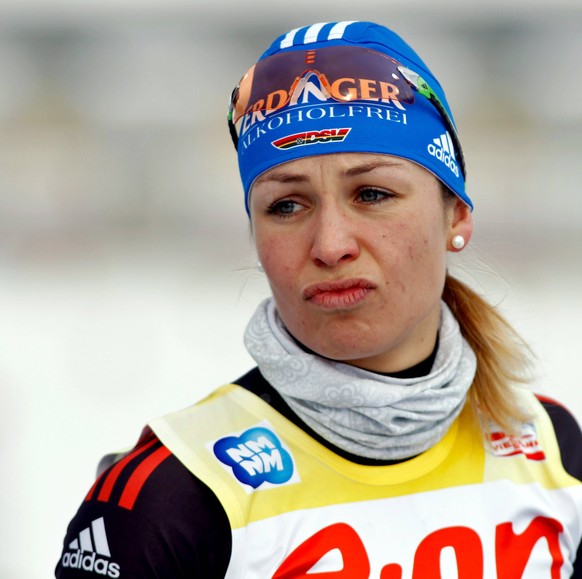 An diesem 15. Januar 2012 ziemlich unzufrieden: Magdalena Neuner