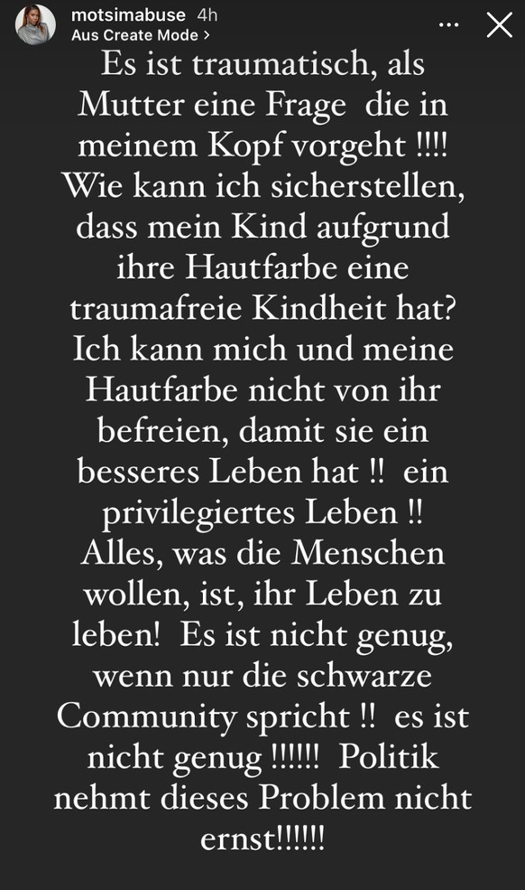 Zudem appelliert Motsi Mabuse auch an die Politiker.