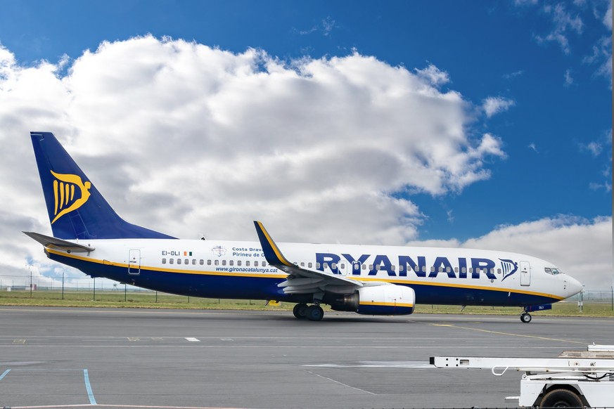 Paris, France - March 19, 2018: Boeing 737 NG / Max - MSN 33591 - EI-DLI from Ryanair airline taxiing in the Paris - Charles de Gaulle airport xkwx boeing, 737, ng, max, ryanair, airline, taxiing, air ...