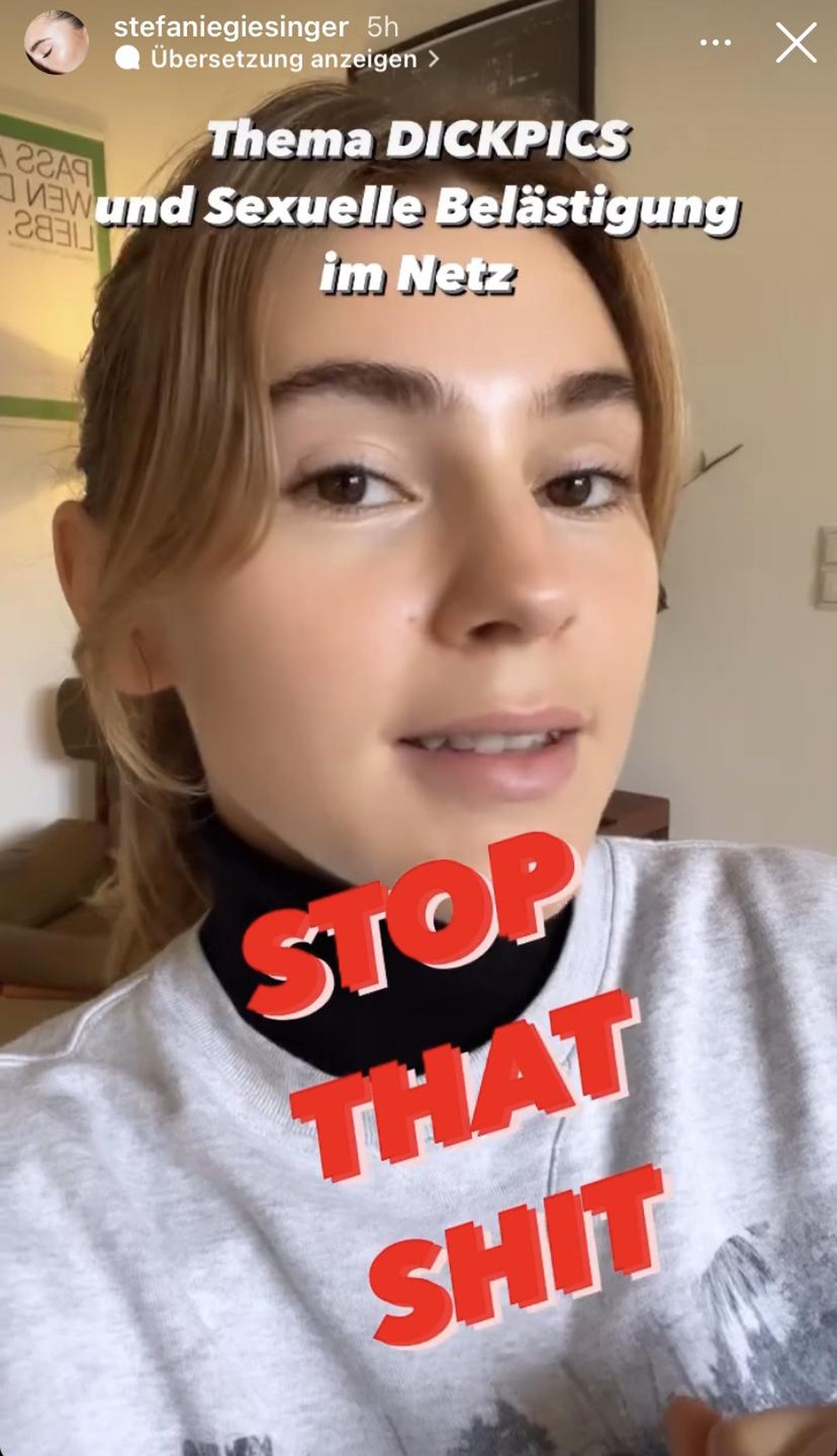 Stefanie Giesinger erhebt im Netz ihre Stimme.