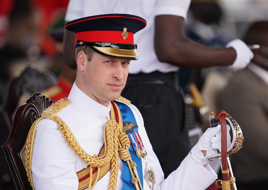 Prince William at a ceremony during his trip to the Caribbean. "Must be really frustrating"says a British journalist.