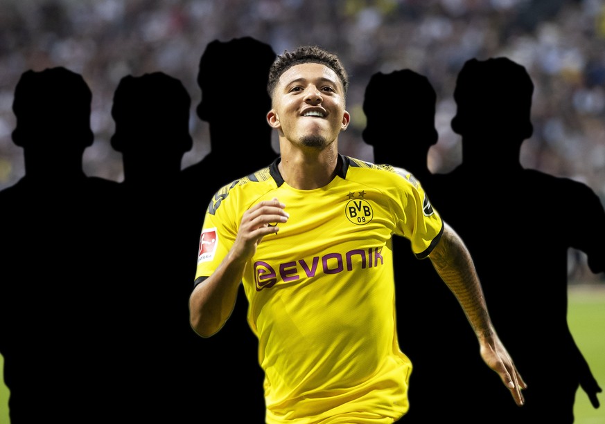 Frankfurt, Germany 22.09.2019, 1. Bundesliga, 5. Spieltag, Eintracht Frankfurt - Borussia Dortmund, Jadon Sancho Borussia Dortmund bejubelt sein Tor zum 2:1 Frankfurt Commerzbank-Arena Hessen Germany  ...