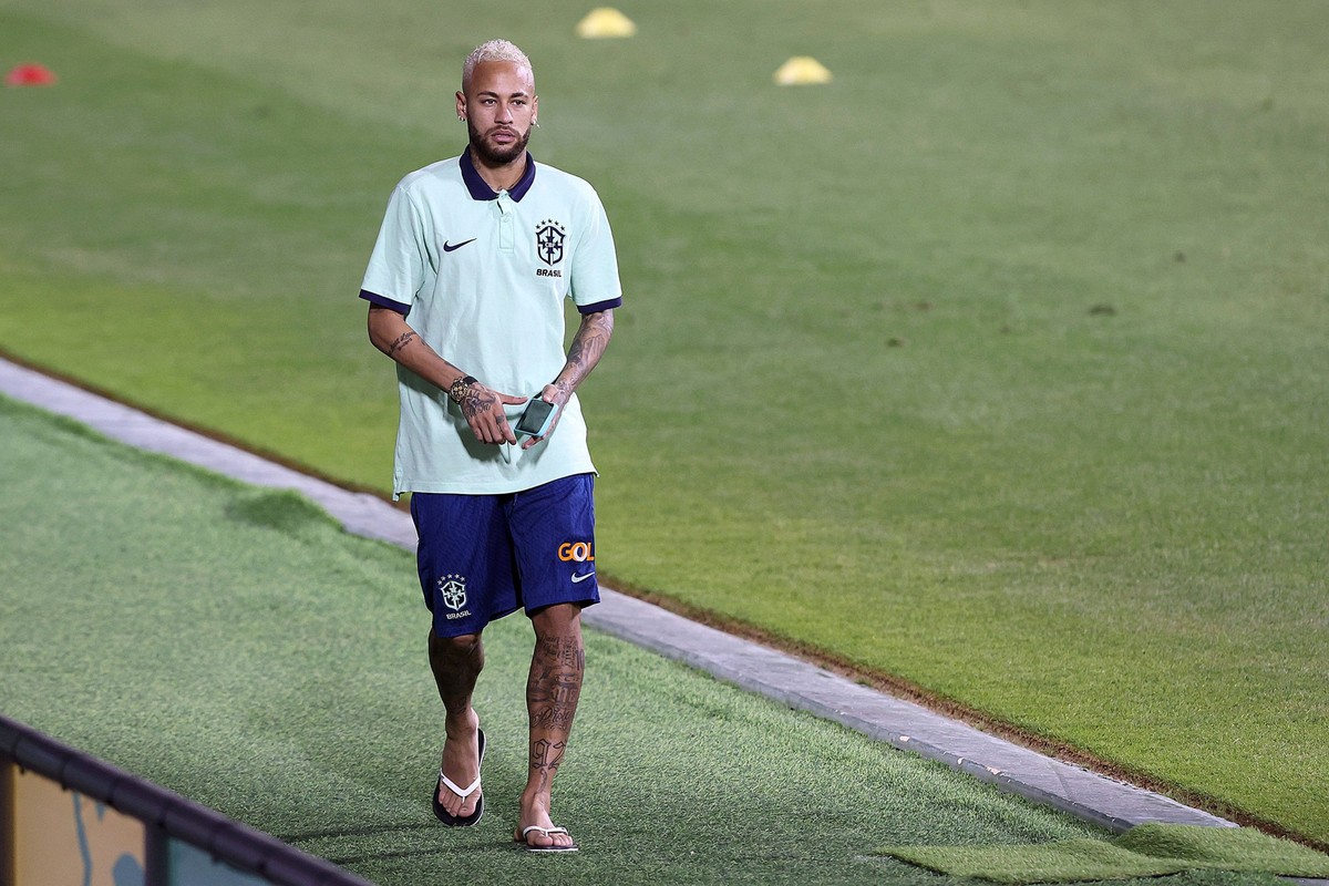 Sport Themen der Woche KW49 Sport Bilder des Tages Brazil Training Session - FIFA World Cup, WM, Weltmeisterschaft, Fussball Qatar 2022 Neymar of Brazil during Brazil training session at Al Arabi SC S ...