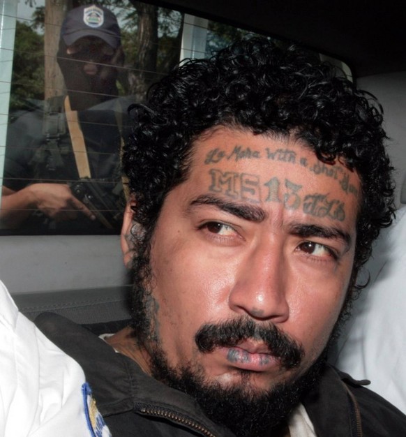 090905) -- MANAGUA, Sept. 5, 2009 (Xinhua) -- Photo taken on Sept. 4, 2009 shows Saul Antonio Turcios Angel, a Salvadoran citizen who is regarded as boss of the criminal gang MS-13, or Mara Salvatruch ...
