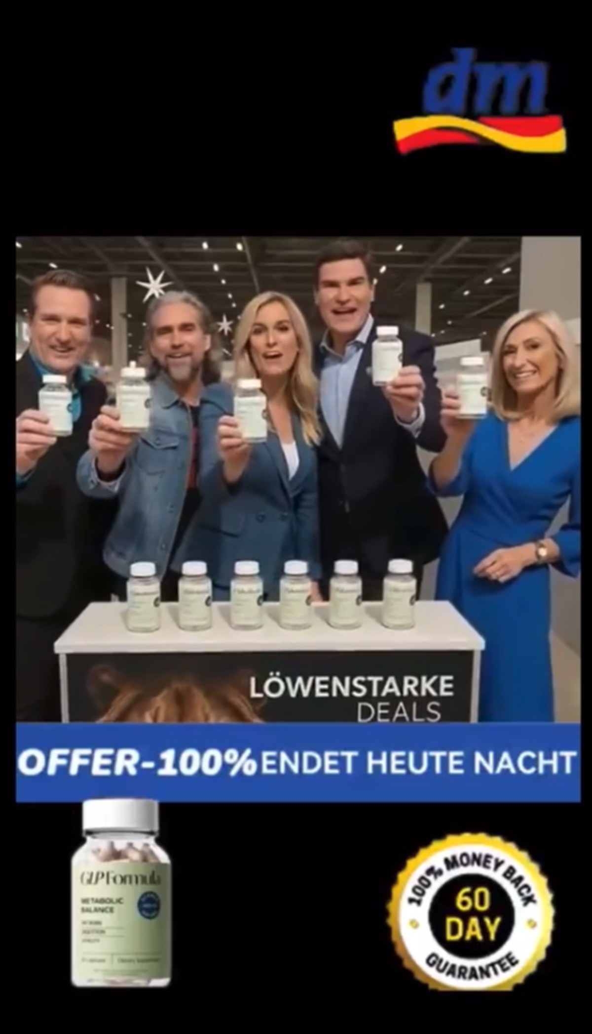 "GLP Formula": Die Abnehm-Kapseln werden im Namen von dm und "Die Höhle der Löwen" beworben. Doof nur, dass weder die TV-Show noch der Drogeriemarkt etwas davon weiß.