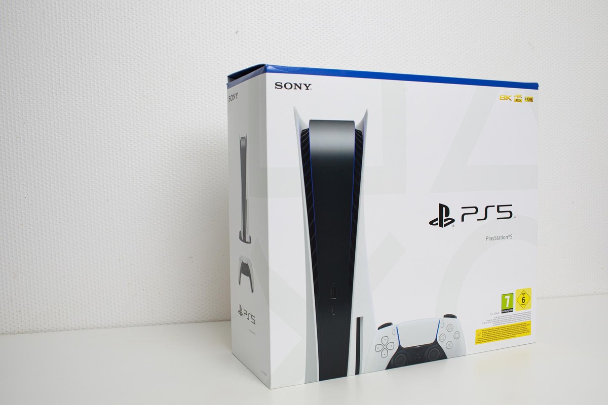 Riga, Latvia - November 23, 2020: Sony Playstation 5 box on white background