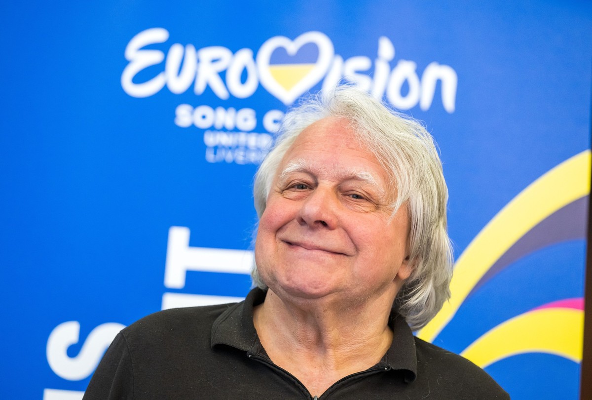 13.05.2023, Großbritannien, Liverpool: Peter Urban, Musikexperte beim Eurovision Song Contest (ESC), posiert für ein Foto in seinem Hotel in der englischen Hafenstadt. Foto: Peter Kneffel/dpa +++ dpa- ...