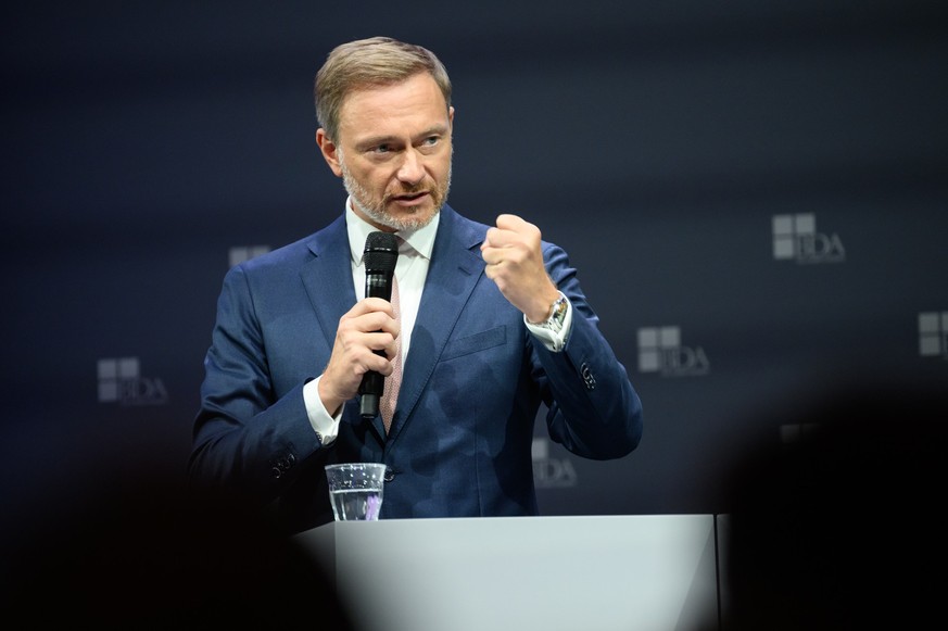 13.09.2022, Berlin: Christian Lindner (FDP), Bundesminister der Finanzen, äußert sich beim Deutschen Arbeitgebertag, veranstaltet von der Bundesvereinigung der Deutschen Arbeitgeberverbände (BDA). Im  ...