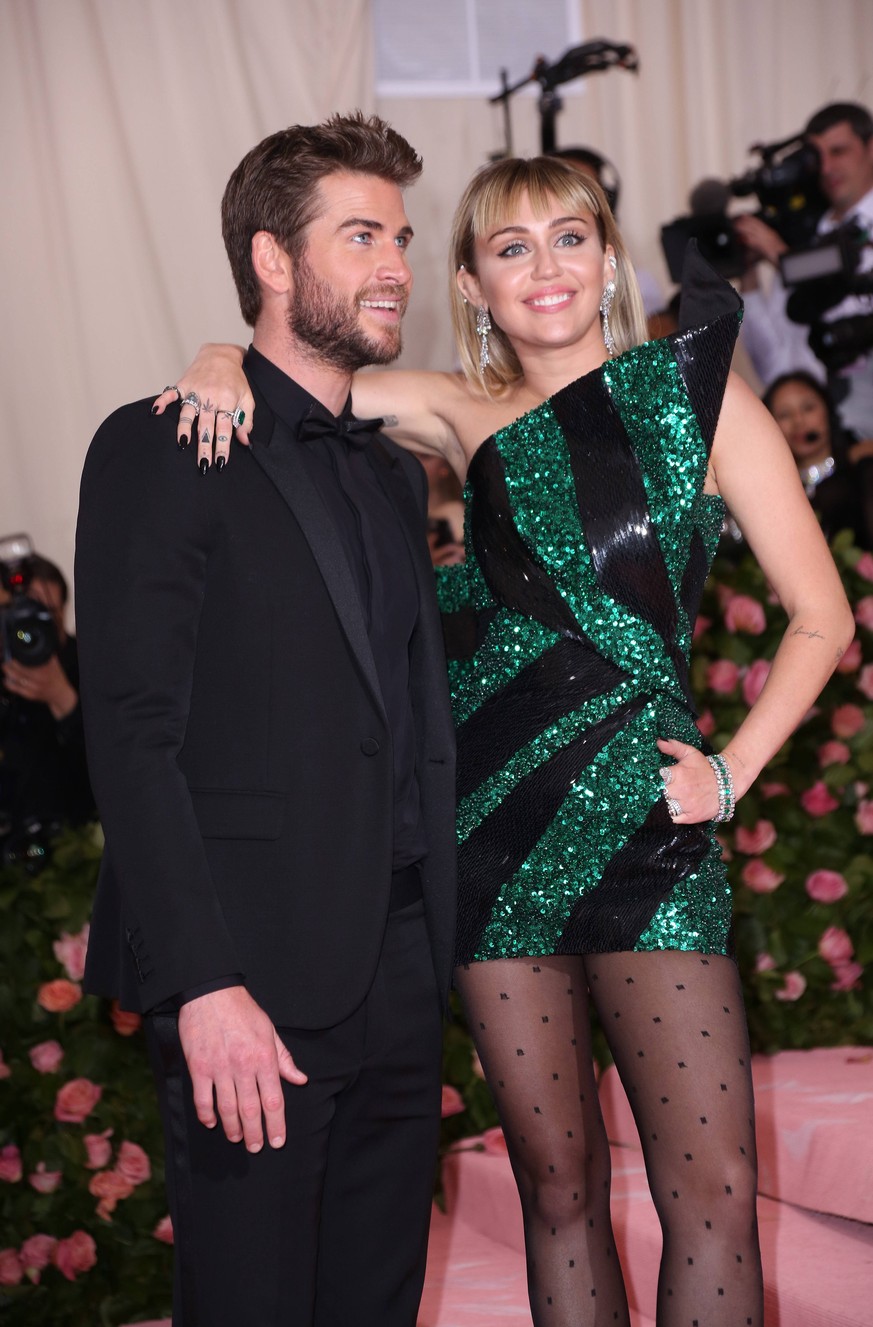 May 6, 2019 - New York, New York, U.S. - LIAM HEMSWORTH, MILEY CYRUS at the Met Museum Costume Institute Benefit, Celebrating the exhibition Camp:Notes on Fashion ,.The Metropolitan Museum of Art, NYC ...