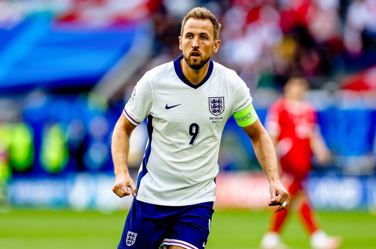 DUSSELDORF, Dusseldorf Arena ,06-07-2024 , European Football Championship Euro2024, round of 8 match no.48 between England and Switzerland, England player Harry Kane England - Switzerland Euro2024 PUB ...
