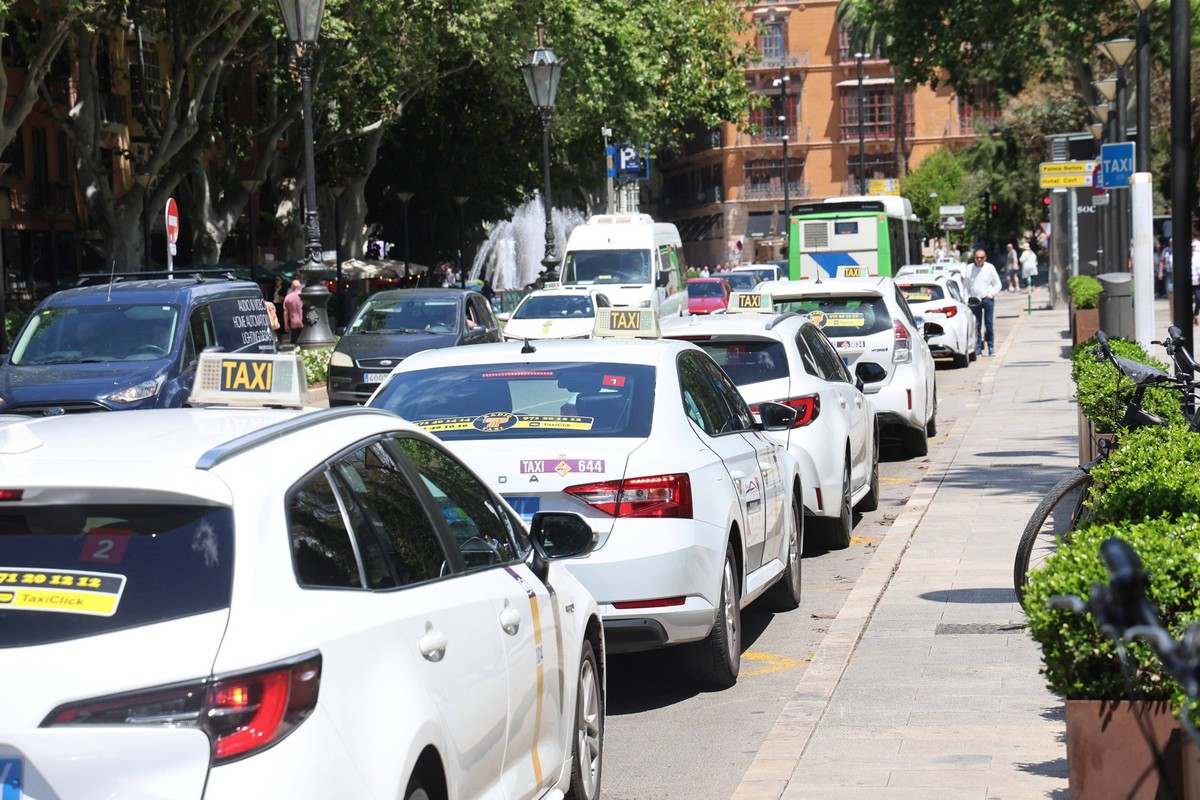 Palma de Mallorca ESP, Mallorca-Features, Mai 2025, 08.05.2025 Taxis in Palma, ESP, Mallorca-Features, Mai 2025, 08.05. 2025 *** Palma de Mallorca ESP, Mallorca Features, May 2025, 08 05 2025 Taxis in ...