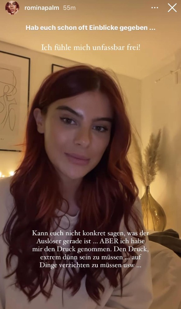 Romina Palm spricht offen mit ihren Fans über ihre Essstörungen.