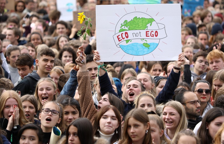 Demonstranten bei einer Klima-Demo in Berlin.