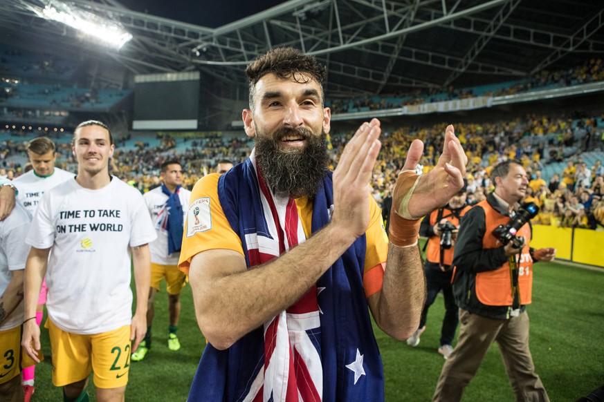 Mile Jedinak of Australia during the 2018 FIFA World Cup WM Weltmeisterschaft Fussball CONCACAF/AFC Intercontinental Play-Off match between Australia and Honduras at Stadium Australia, Sydney, Austral ...