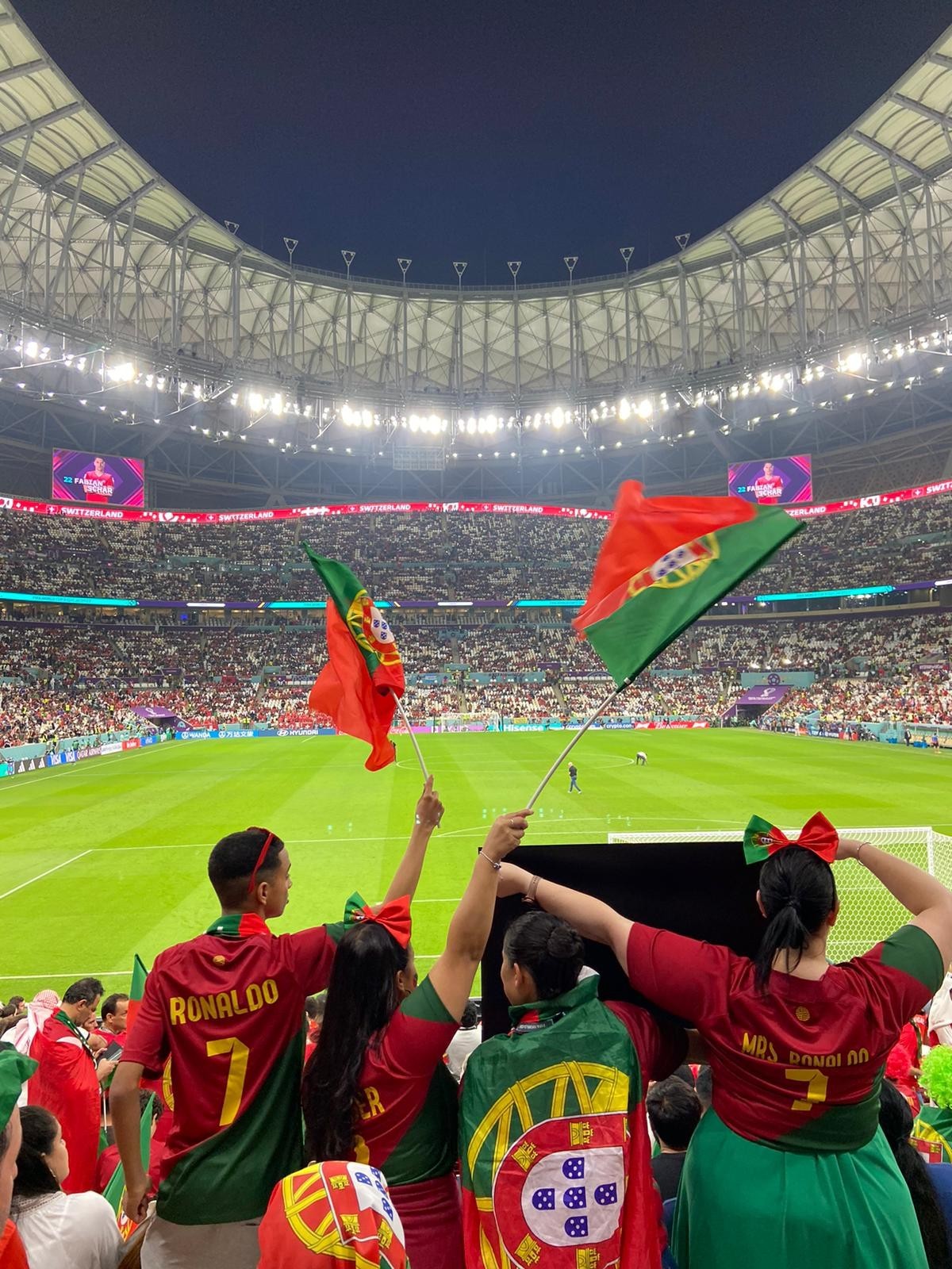 Inmitten von Portugal-Fans sah Harald Hörmann das 6:1 im Achtelfinale gegen die Schweiz.