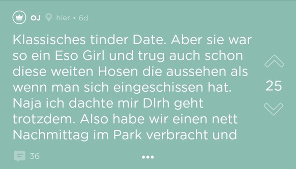 Kurze Erklärung aus dem Jodel-Wörterbuch: "DLRH" steht für das malerische "Den Lörres rein hämmern". Normale Menschen sprechen von "Sex".&nbsp;