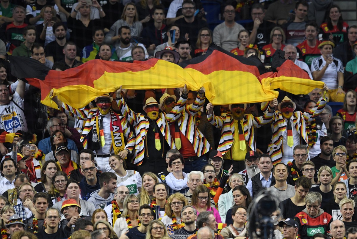 IHF Handball World Championship - Germany &amp; Denmark 2019 - Group A - Germany v Brazil - Mercedes-Benz Arena, Berlin, Germany - January 12, 2019 Germany fans during the match REUTERS/Annegret Hilse