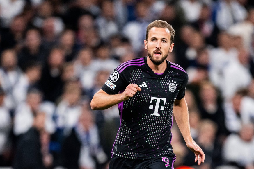 231003 Harry Kane of Bayern Munich during the UEFA Champions League football match between FC Copenhagen and Bayern Munich on October 3, 2023 in Köpenhamn. Photo: Petter Arvidson / BILDBYRAN / kod PA  ...