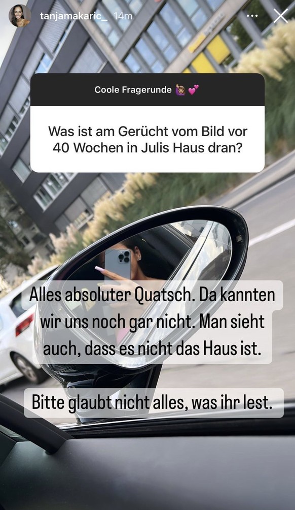 Die Influencerin sagt mit deutlichen Worten, dass an dem Gerücht nichts dran sei.