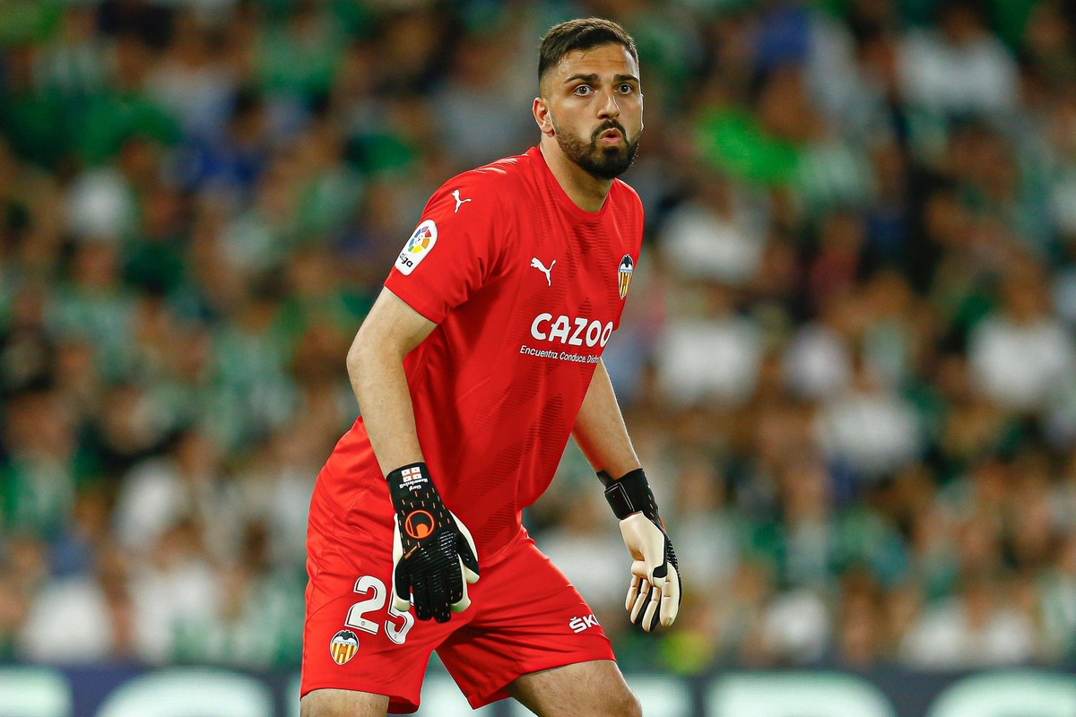 Mandatory Credit: Photo by Pressinphoto/Shutterstock 13947260de Giorgi Mamardashvili of Valencia Real Betis v Valencia CF, La Liga, date 38. Football, Benito Villamarin Stadium, Sevilla, Spain - 04 Ju ...