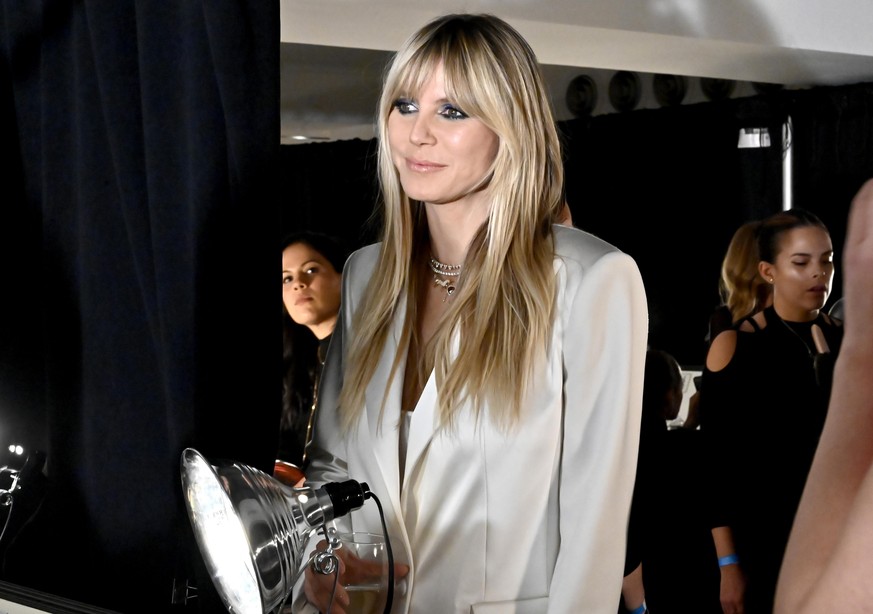 NEW YORK, NEW YORK - FEBRUARY 06: Heidi Klum appears backstage at TRESemme x Christian Siriano show during NYFW on February 06, 2020 in New York City. (Photo by Astrid Stawiarz/Getty Images for TRESem ...