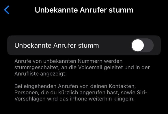 Apple hat die Block-Funktion für unbekannte Nummern seit 2021.