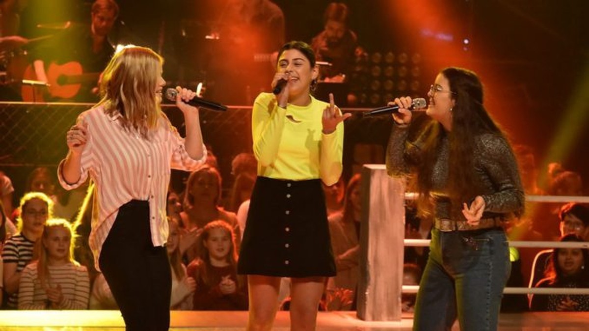 Anna, Suzan und Bouchra (v.l.) bei ihrem "The Voice Kids"-Auftritt.