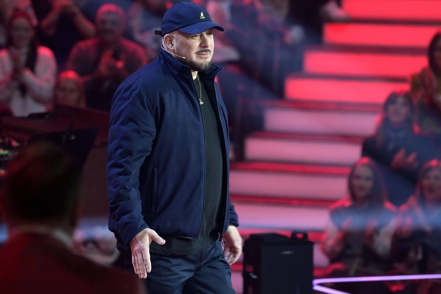 Kool Savas im Halbfinale der 13. Staffel der Castingshow The Voice of Germany 2023 im Studio H Berlin Adlershof. Berlin, 01.12.2023 *** Kool Savas in the semi-finals of the 13th season of the casting  ...