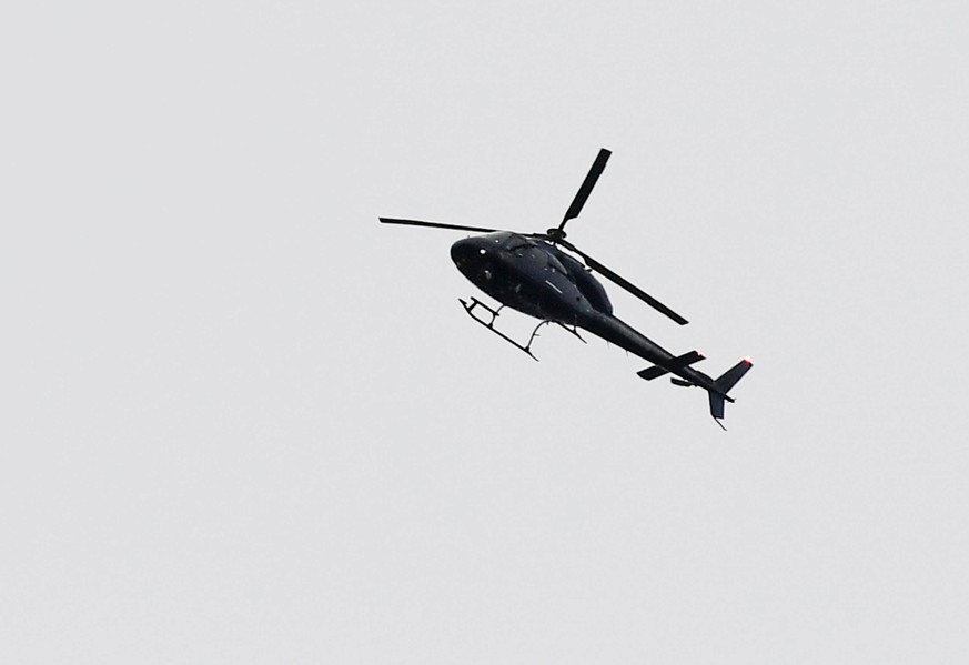 (190316) -- CHRISTCHURCH, March 16, 2019 (Xinhua) -- A helicopter flies over the scene of the attacks in Christchurch, New Zealand, on March 16, 2019. (Xinhua/Guo Lei) NEW ZEALAND-CHRISTCHURCH-ATTACKS ...