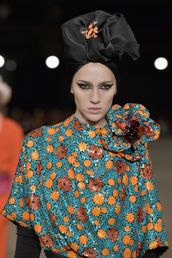 NEW YORK, NY - SEPTEMBER 13: Teddy Quinlivan walks the runway for Marc Jacobs SS18 fashion show during New York Fashion Week at Park Avenue Armory on September 13, 2017 in New York City. (Photo by Sla ...