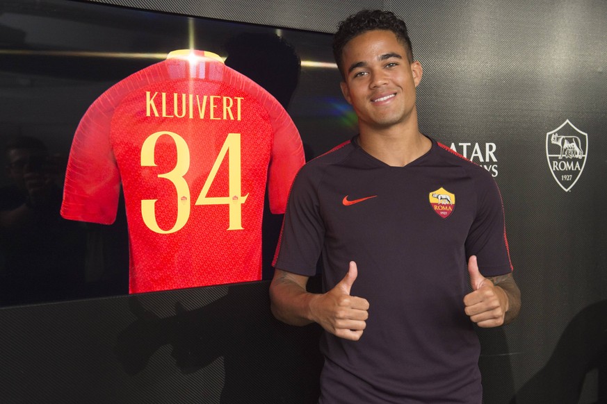 Photo Luciano Rossi/AS Roma/ LaPresse 19/07/2018 Roma (Italia) Soccer Press Coference In the pic: Justin Kluivert PUBLICATIONxINxGERxSUIxAUTxONLY Copyright: xLucianoxRossi/ASxRoma/LaPresse Lx