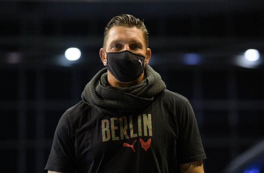 BERLIN, GERMANY - SEPTEMBER 29: Sports director Stefan Kretzschmar of the Fuechsen Berlin before the game between the Fuechse Berlin and Gyoengyoesi KK on september 29, 2020 in Berlin, Germany. (Photo ...