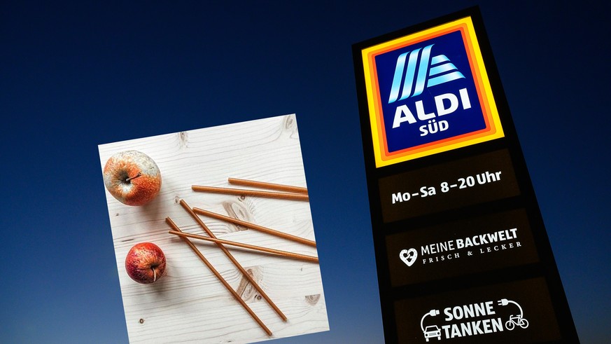 06.12.2019, Baden-Württemberg, Aichtal: Ein Schild des Discounters Aldi Süd. Foto: Sebastian Gollnow/dpa | Verwendung weltweit