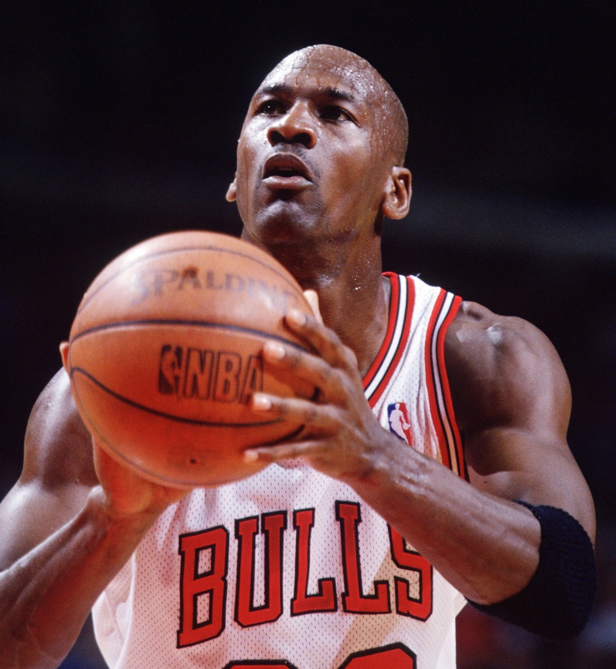 Michael Jordan Chicago Bulls - Freiwurf - PUBLICATIONxINxGERxSUIxAUTxHUNxRUSxSWExNORxONLY Icon9590082