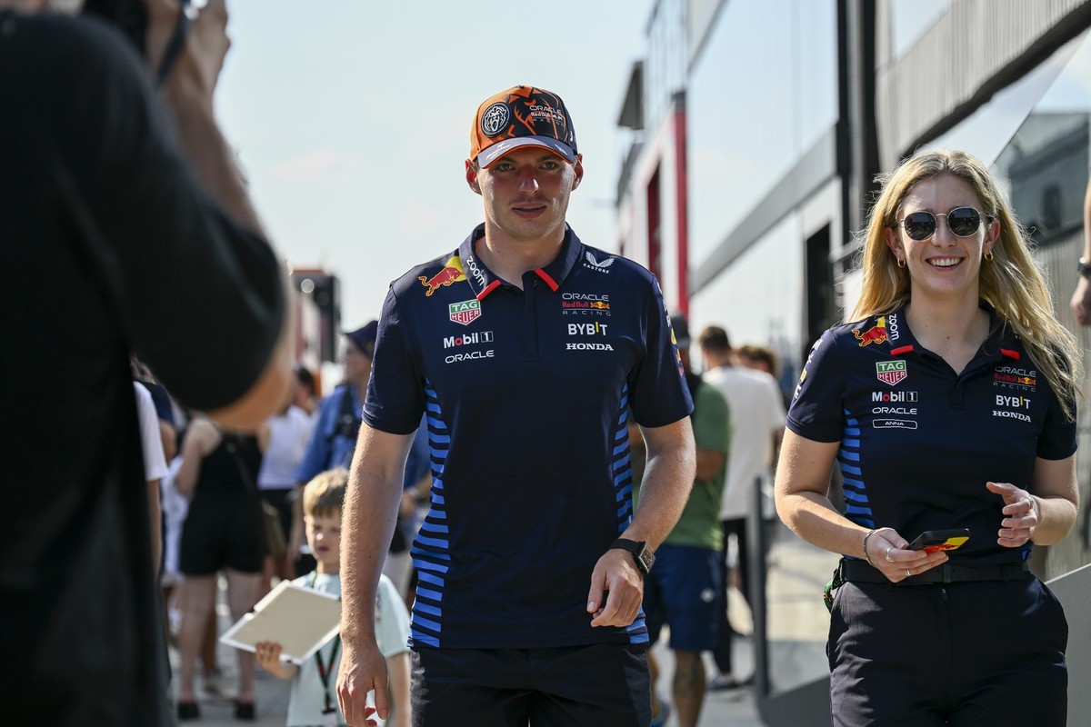 Dutch Formula One driver Max Verstappen of Red Bull Racing arrives to a media interview in the paddock ahead of the Hungarian Formula One Grand Prix at the Hungaroring racetrack in Mogyorod, near Buda ...