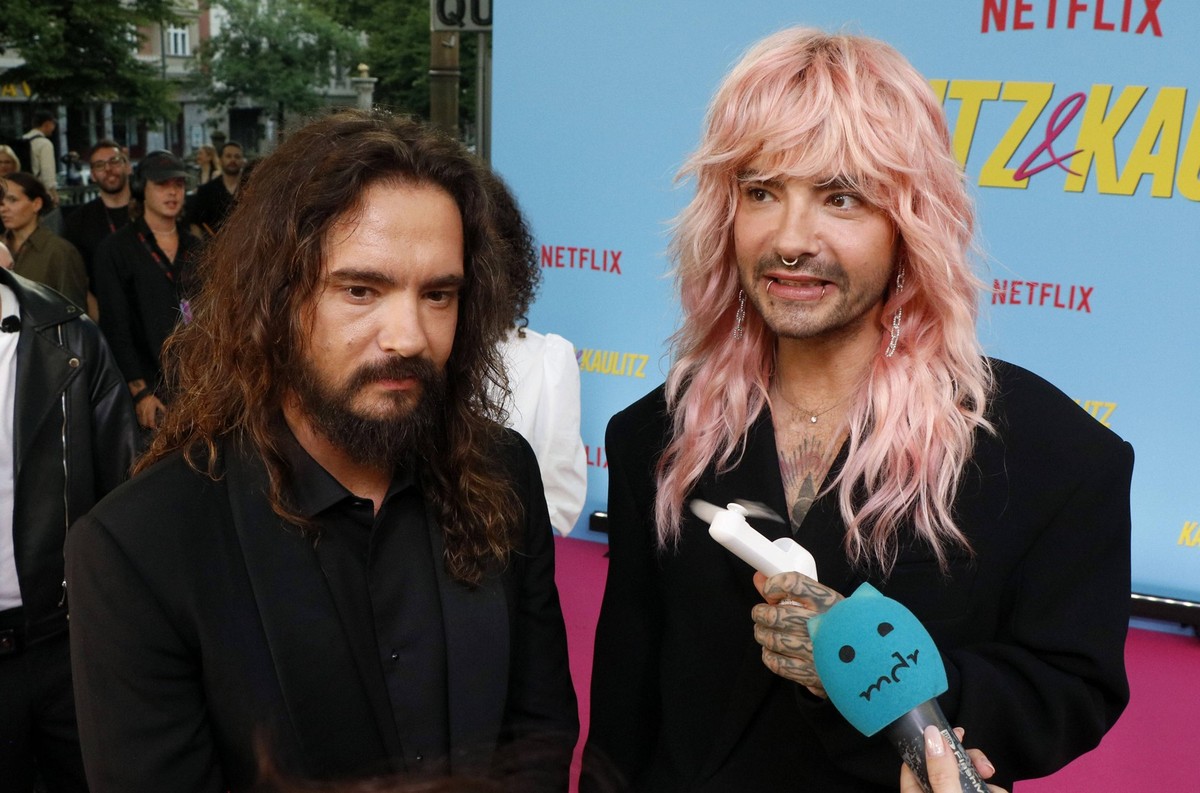 Kaulitz & Kaulitz , Filmpremiere im Delphi Filmpalast, Berlin, 21.06.2024 Bill Kaulitz und Tom Kaulitz bei der Premiere der Kaulitz & Kaulitz Netflix Realityserie im Delphi Kino in Berlin am 2 ...
