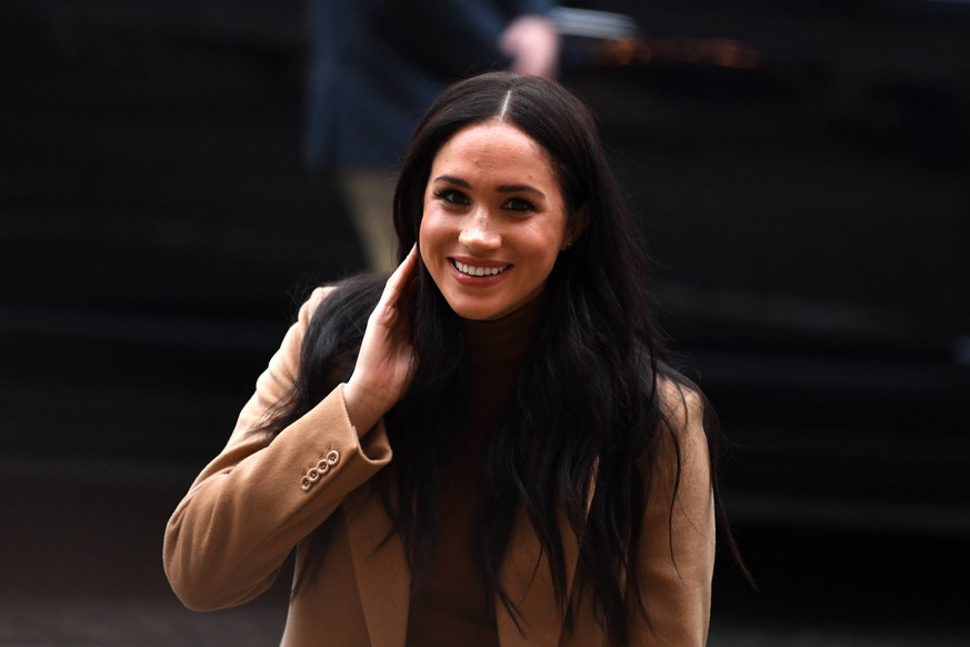 . 07/01/2020. London, United Kingdom. Prince Harry and Meghan Markle, the Duke and Duchess of Sussex, at Canada House in London after returning from their six week break from Royal duties. PUBLICATION ...