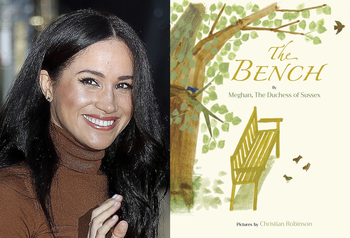 HANDOUT - 07.01.2020, ---: Dieses Kombinationsbild zeigt links Herzogin Meghan, Herzogin von Sussex, beim Verlassen des Canada House in London. Rechts ist die Vorderseite des Buchumschlags von �The Be ...