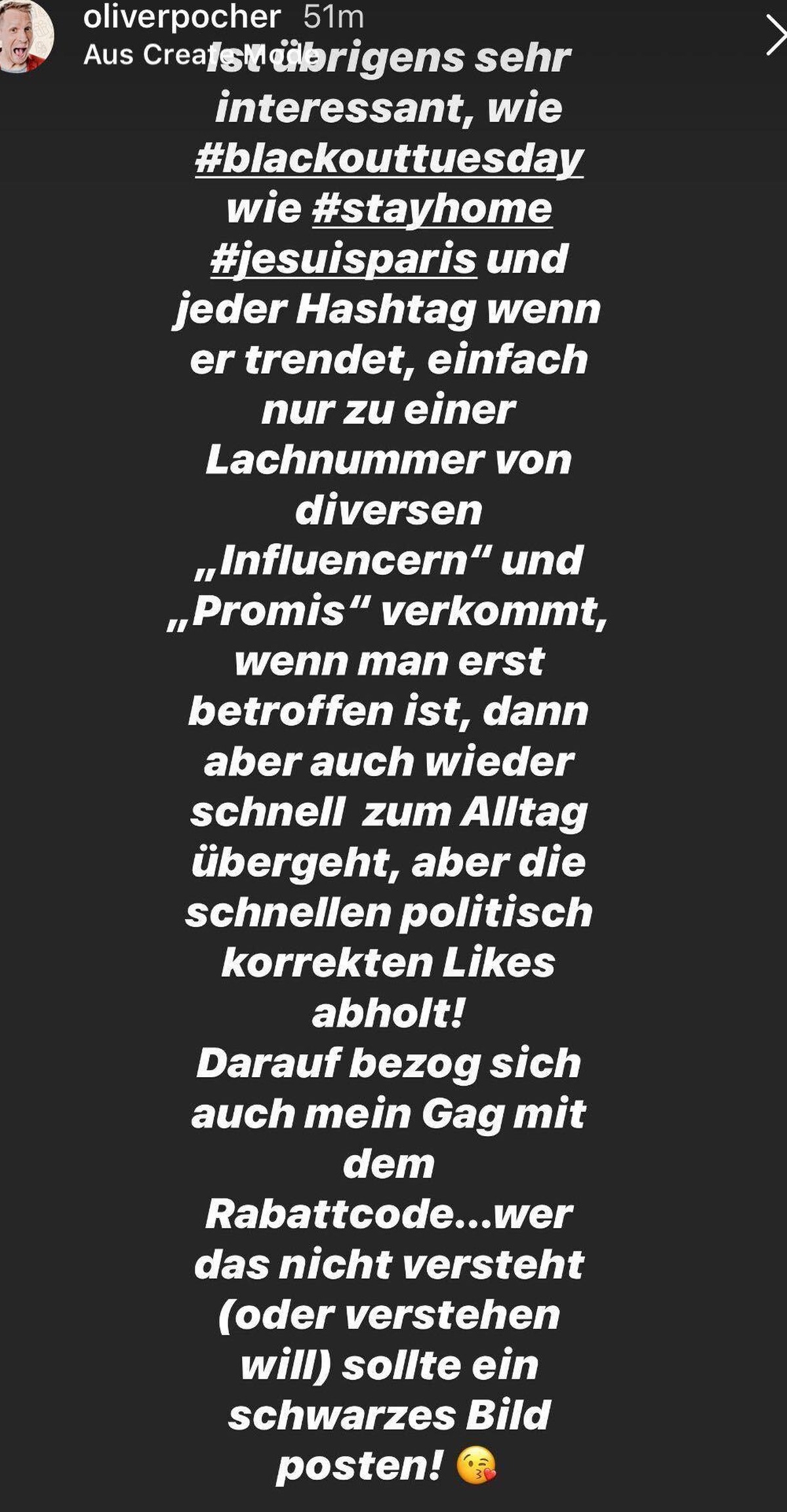 Oliver Pocher: Der Comedian teilt wieder aus.