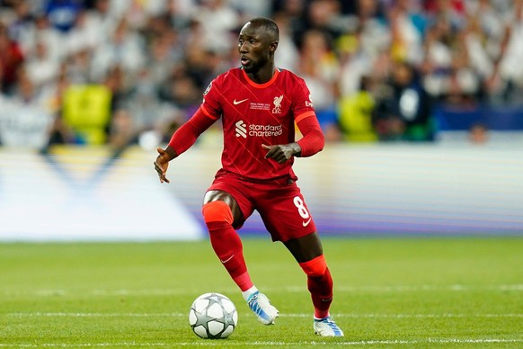 Mandatory Credit: Photo by Sergio Ruiz/Pressinphoto/Shutterstock 12961967hz Naby Keita of Liverpool Liverpool FC v Real Madrid, UEFA Champions League 2021-2022, Final. Football, Stade de France Stadiu ...