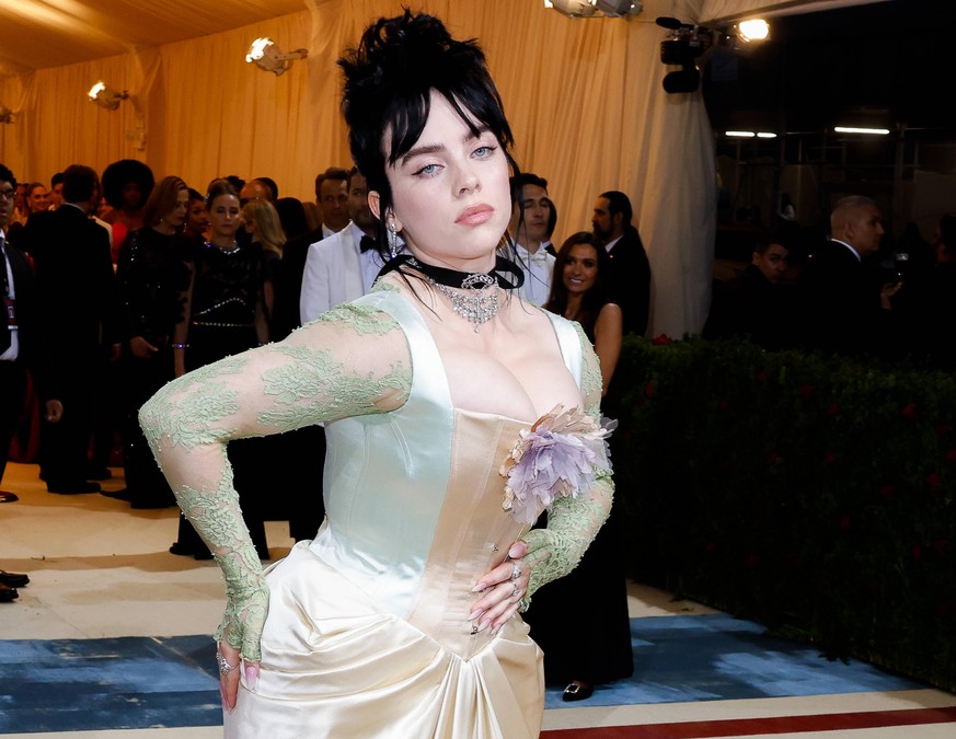 Billie Eilish arrives on the red carpet for The Met Gala at The Metropolitan Museum of Art celebrating the Costume Institute opening of In America: An Anthology of Fashion in New York City on Monday,  ...