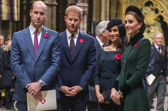 Die &quot;Fab Four&quot;: Hier nahmen die Prinzenpaare an einer Gedenkfeier in der Westminster Abbey teil.