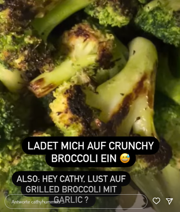 Ob Cathy wirklich auf "crunchy" Brokkoli steht?