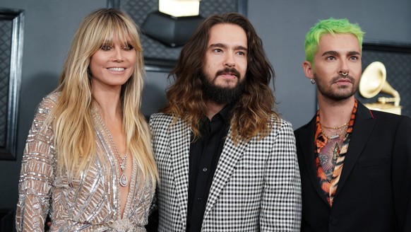 26 January 2020 - Los Angeles, California - Heidi Klum, Tom Kaulitz, Bill Kaulitz. 62nd Annual GRAMMY Awards held at Staples Center. Photo Credit: AdMedia 250359 2020-01-26 California Los Angeles Etat ...