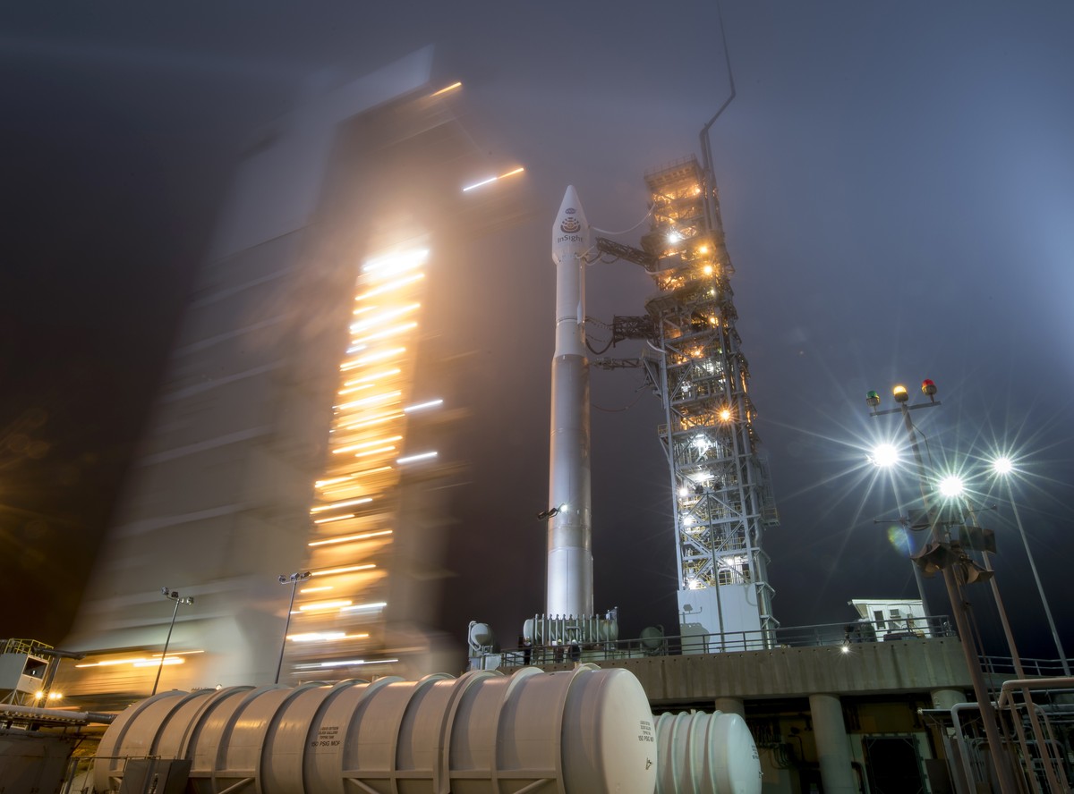 An Bord dieser Rakete ist die Sonde "In Sight" auf dem Weg ins All.