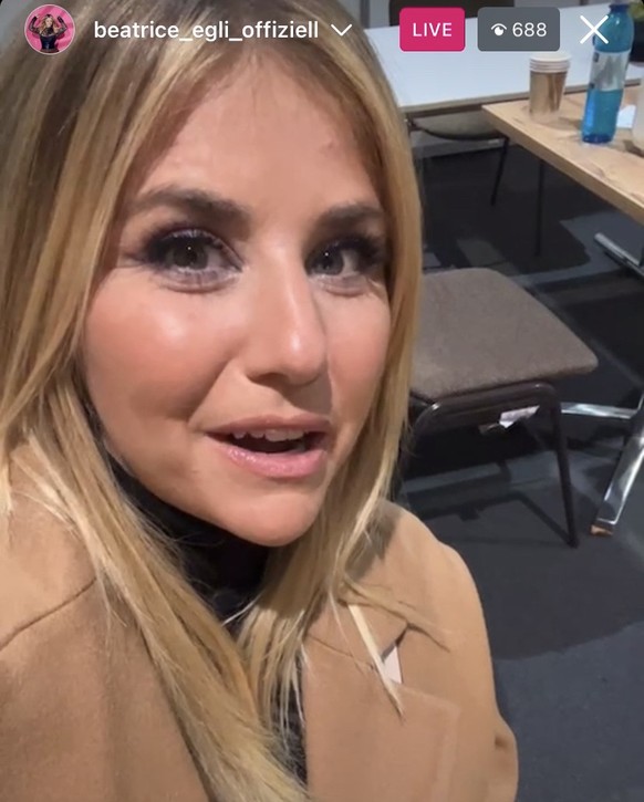 Beatrice Egli meldete sich im Anschluss noch mal live bei ihren Fans auf Instagram.