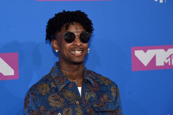 NEW YORK, NY - AUGUST 20: 21 Savage attends the 2018 MTV Video Music Awards at Radio City Music Hall on August 20, 2018 in New York City. (Photo by Jamie McCarthy/Getty Images)